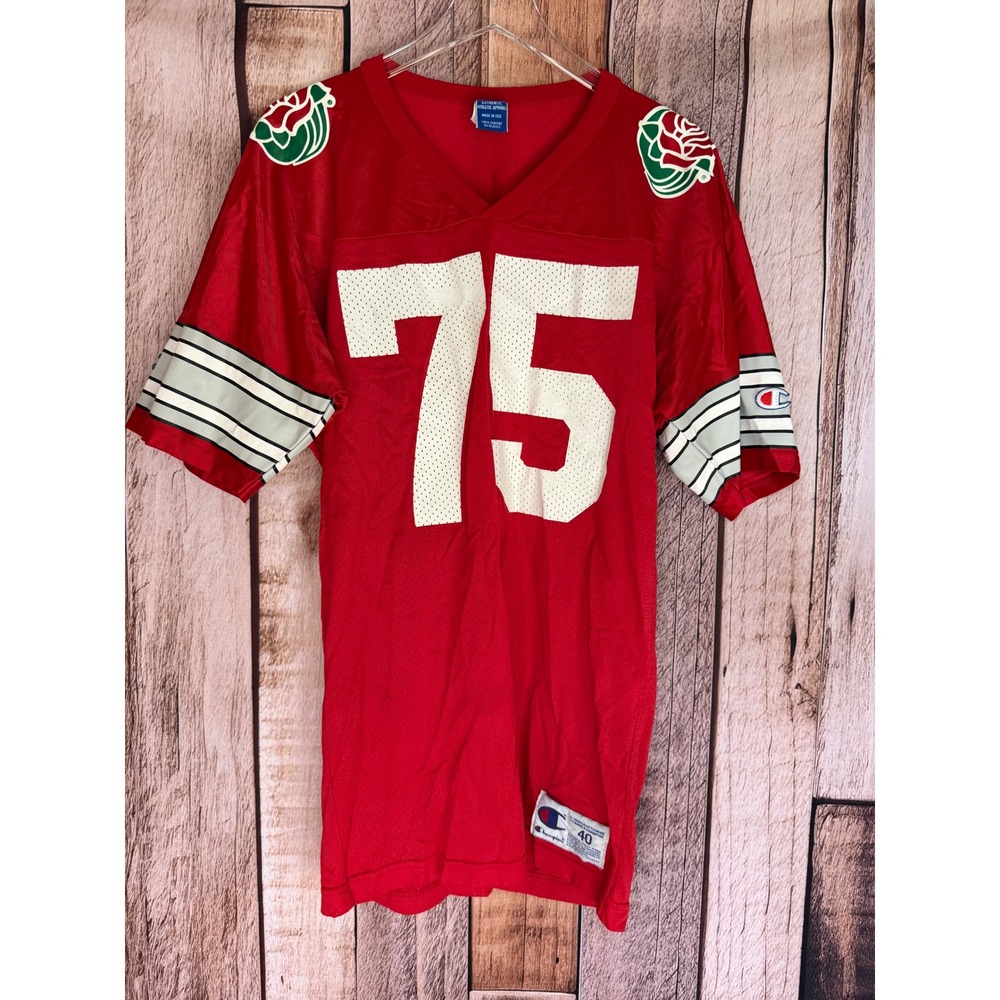 Champion Vintage Ohio State Jersey 1997 Orlando Pace #75 Rose Bowl Red Size 40